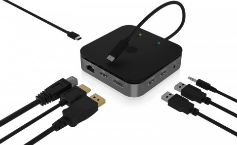 Stacja dokująca IB-DK408-C41 7w1,HDMI, DP,USB,LAN