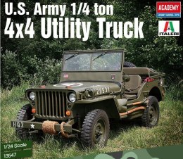 Model plastikowy U.S. Army 1/4 ton 4x4 Utility Truck 1/24