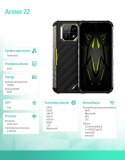 Smartfon Armor 22 6.58" 8/128GB IP68/IP69K 6600 mAh DualSIM zielony