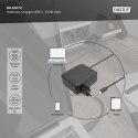 Ładowarka sieciowa zasilacz 1x USB-C PD 3.0 max. 100W GaN zintegrowany kabel 1,2m Czarna