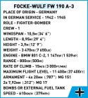 Klocki Historical Collection WWII Focke-Wulf FW 190-A3 382 klocki
