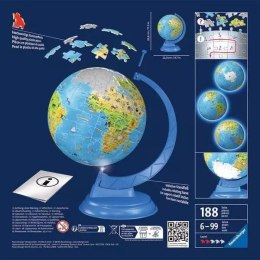 Puzzle 188 elementów 3D Globus podświetlany