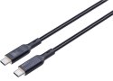 CB-MCC102 nylonowy kabel USB C - USB C | LED | 1.8m | 5A | 100W PD | 20V