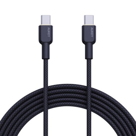 CB-NCC1 kabel USB-C - USB-C 1m 60W PD 3A 20V nylonowy oplot czarny