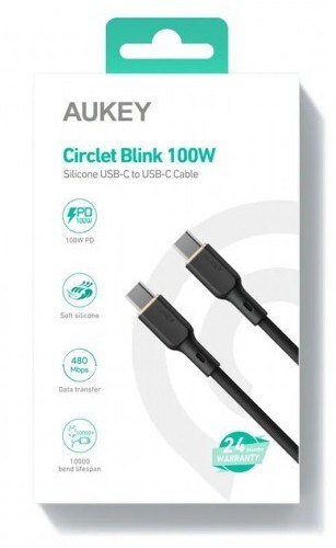 CB-SCC102 kabel USB-C - USB-C 1.8m 100W PD 5A 20V silikonowy czarny