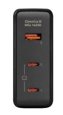 PA-B7O Omnia II GaN ładowarka sieciowa 3xUSB (2xUSB C+1xUSBA) 140W PD3.1 PPS EU/US/UK