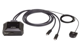 Przełącznik kablowy 2-portowy 4K USB-C DP KVM