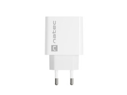 Ładowarka sieciowa Ribera 1x USB-A + 1x USB-C 20W Biała