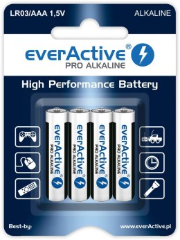 Baterie EVERACTIVE Alkaliczna AAA 1250mAh 4 szt. LR034BLPA