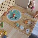 Tooky Toy Edukacyjne Pudełko Montessori Układanka Liczydło Tablica Pogody 6w1 od 3 Lat