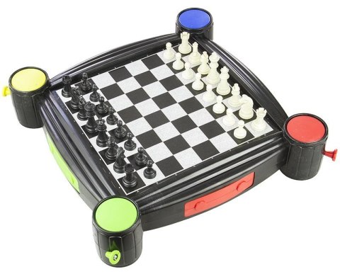 Zestaw Gier Planszowych 7w1 Warcaby Chińczyk Węże i Drabiny Tryktrak Ludo