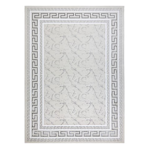 Dywan MOSSE FRAME 3 kolor kremowy 180x270 Hakano - RUG/LU/MOSSE/FRAME3/CREAM+GREY/180x270