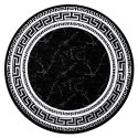 Dywan okrągły MOSSE FRAME kolor czarny r150 Hakano - RUG/LU/MOSSE/FRAME/BLACK+GREY/R150