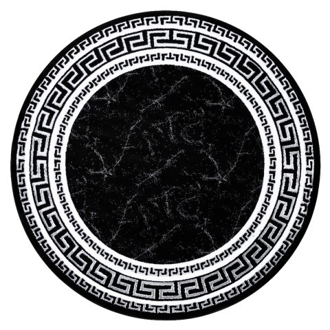 Dywan okrągły MOSSE FRAME kolor czarny r150 Hakano - RUG/LU/MOSSE/FRAME/BLACK+GREY/R150