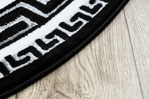 Dywan okrągły MOSSE FRAME kolor czarny r150 Hakano - RUG/LU/MOSSE/FRAME/BLACK+GREY/R150