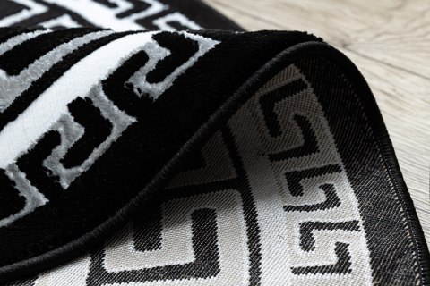 Dywan okrągły MOSSE FRAME kolor czarny r150 Hakano - RUG/LU/MOSSE/FRAME/BLACK+GREY/R150