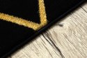 Dywan MOSSE HEXAGON 2 kolor czarny 120x170 Hakano - RUG/LU/MOSSE/HEXAGON2/BLACK+GOLD/120x170