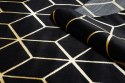 Dywan MOSSE HEXAGON 2 kolor czarny 120x170 Hakano - RUG/LU/MOSSE/HEXAGON2/BLACK+GOLD/120x170