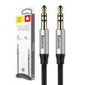 Kabel audio mini jack 3,5mm AUX Baseus Yiven 1m (czarno-srebrny)