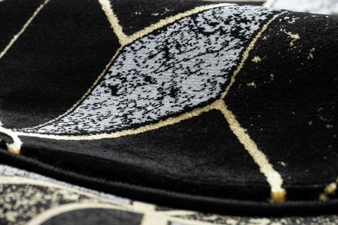 Dywan okrągły MOSSE GLAM kolor czarny r150 Hakano - RUG/LU/MOSSE/GLAM/BLACK+GOLD/R150