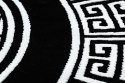 Dywan okrągły MOSSE GREEK kolor czarny r150 Hakano - RUG/LU/MOSSE/GREEK/BLACK+CREAM/R150