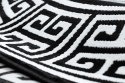 Dywan okrągły MOSSE GREEK kolor czarny r150 Hakano - RUG/LU/MOSSE/GREEK/BLACK+CREAM/R150