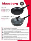 PATELNIA GŁĘBOKA Z POWŁOKĄ MARMUROWĄ NON-STICK 24CM KLAUSBERG KB-7691