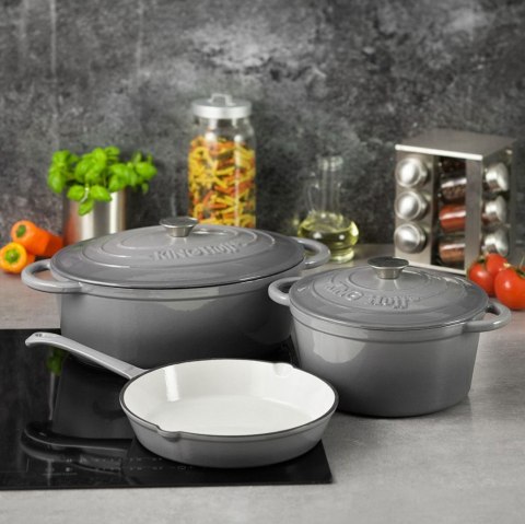 PATELNIA ŻELIWNA EMALIOWANA 26cm KINGHOFF KH-1519