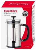 ZAPARZACZ DO KAWY I HERBATY 1.0L FRENCH PRESS KLAUSBERG KB-7703