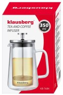 ZAPARZACZ DO KAWY/HERBATY 0,35L FRENCH PRESS KLAUSBERG KB-7684