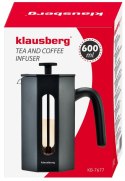 ZAPARZACZ DO KAWY/HERBATY 0,60L FRENCH PRESS KLAUSBERG KB-7677