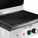 Grill kontaktowy elektryczny ryflowany 33 x 22 cm 2200 W