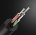 Kabel przewód audio AUX mini jack 3.5mm 1m - czarny