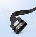 Kabel przewód płaski SATA 1.0-3.0 do 5Gb/s 0.5m - czarny