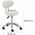 Krzesło kosmetyczne ASCONA na podstawie jezdnej - beżowe