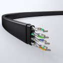 Płaski kabel sieciowy patchcord LAN RJ45 Ethernet Cat. 6 0.5m czarny