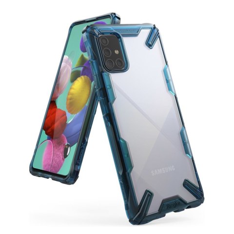 Etui pokrowiec pancerny Fusion X z ramką do Galaxy M31s niebieski