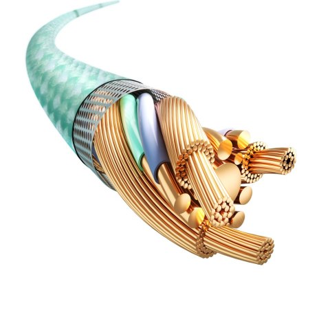 Kabel przewód do iPhone Multi-Color Series USB-A - Lightning 3A 1m zielony