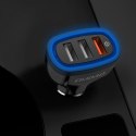 Ładowarka samochodowa 3x USB Quick Charge 3.0 QC3.0 2.4A 18W biały