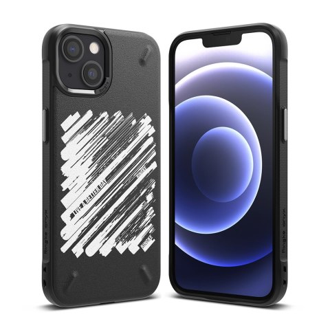 Wytrzymałe etui pokrowiec iPhone 13 mini Onyx Design Paint czarny