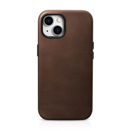 Skórzane etui pokrowiec do iPhone 15 Plus Oil Wax Premium Leather MagSafe brązowe