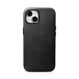 Skórzane etui pokrowiec do iPhone 15 Plus Oil Wax Premium Leather MagSafe czarne