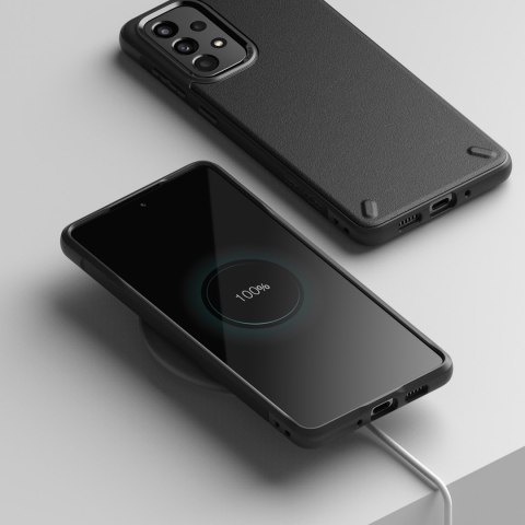 Wytrzymałe i elastyczne etui pokrowiec Galaxy A73 Onyx czarny