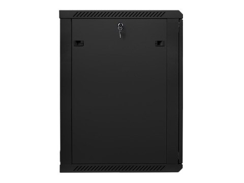 Szafa instalacyjna wisząca 19 cali 18U 600X600mm czarna (drzwi szklane)