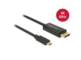 Kabel USB-C -> DisplayPort M/M 1m (tryb alternatywny DP) 4K 60Hz czarny