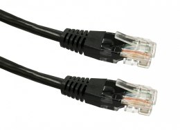 Kabel Patchcord miedziany kat. 6 RJ45 UTP 0,5m czarny