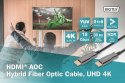 Kabel połączeniowy hybrydowy AOC HDMI 2.0 Premium HighSpeed 4K/60Hz UHD HDMI A/HDMI A M/M 10m Czarny