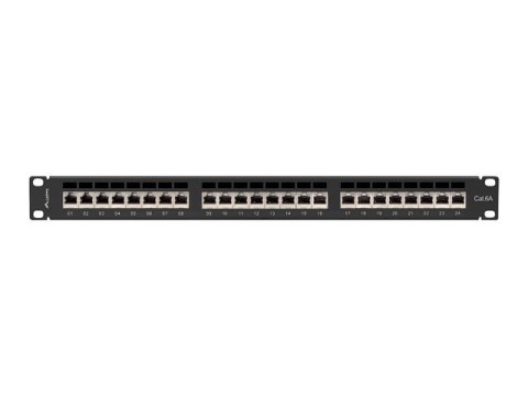 Patchpanel 24 port 1U KAT6A EK. PPSA-1024-B Czarny
