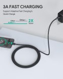 CB-CC1 OEM nylonowy kabel Quick Charge USB C - USB C | 1m | 5 Gbps | 3A | 60W PD | 20V