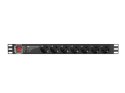 Listwa zasilająca rack PDU PRO 19 cali 1U 16A 7X SCHUKO SPD-3MP 2m czarna